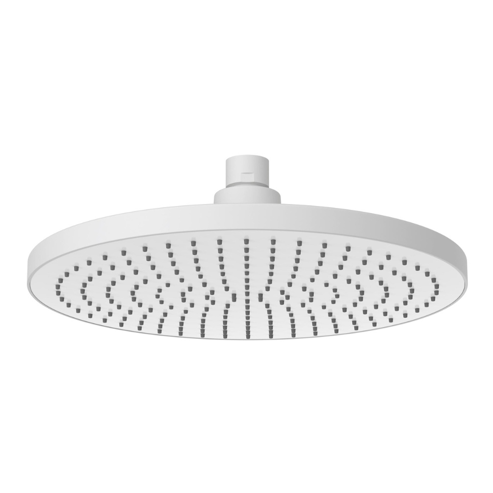 Cut out image of the Roca RainSense Matt White 230mm Round Shower Head